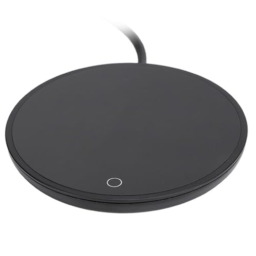 Coffee Warmer for Desk,4.6Inch Electric Cup Warmer Pad for Coffee Tea Milk Water, Touch Heating Thin Minimalist Cup Mat Warm Pad for Office Home Desk Use (Black)
