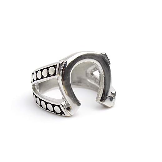 Mens Stainless Steel Jewelry Horseshoe Ring Size 8 9 10 11 12 for Fashion Gift (Silver, US10)