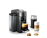 Nespresso Vertuo Coffee and Espresso Machine with Aeroccino by De'Longhi, Graphite Metal