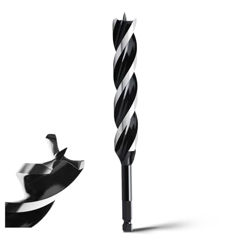 20x300mm Holzbohrer Holzschlangenbohrer für Weichholz, Hartholz mit Zentrierspitze und E 9.5 Schaft