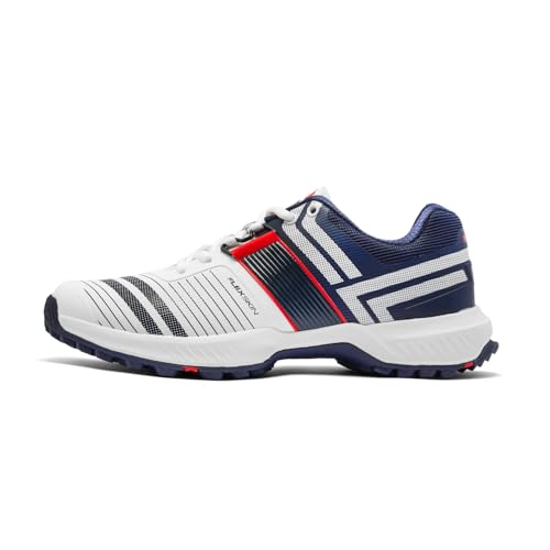 Image of SOLM8 S8 Cricket Shoes with Rubber Spikes - Performance Cleats for Men on Outdoor Turf /Grass, Featuring Wide Toe, Speed-Fit Lacing and New Gel Cushioned Insole