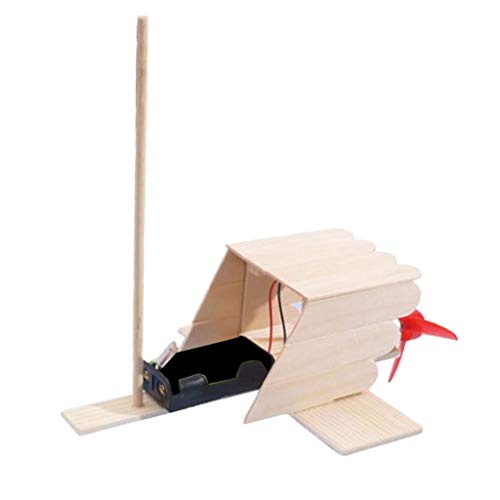 F Fityle Assembled Wooden Boat DIY Science Educational Toys Puzzle Toy Children's Intelligence Toy Gift