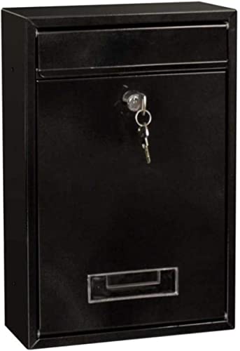 Boîte aux lettres extérieure classique étanche et verrouillable grande capacité noire
