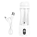 Przenośny, elektryczny mikser wielofunkcyjny, wyciskacz do soków, mały domowy sokowirówka, ładowanie przez USB, małe zapasy (biały)