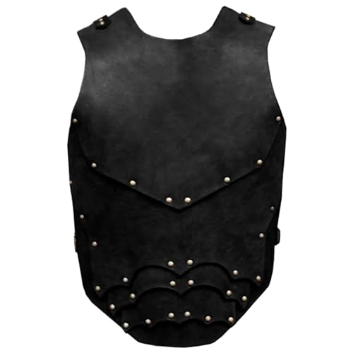Armure de plaque de poitrine guerrier viking noir pour cosplay