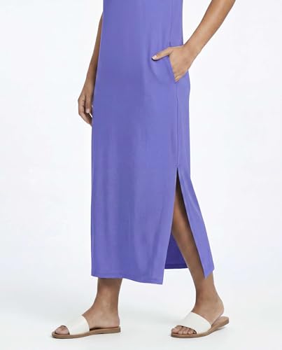 Image of Real Essentials 3 Pack Women's Casual Short Sleeve Maxi T-Shirt Dress with Slit (Available in Plus Size)