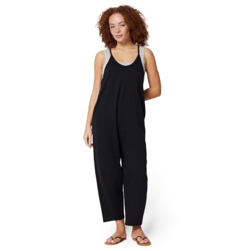 Amazon Essentials Womens Oversized-Fit Sleeveless Jumpsuit Black X-Small