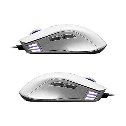 Image of (Refurbished) EVGA X12 Gaming Mouse, 8k, Wired, White, Customizable, Dual Sensor, 16,000 DPI, 5 Profiles, 8 Buttons, Ambidextrous Light Weight, RGB, 905-W1-12WH-KR