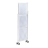 [Snughom]【組み立て不要】折りたたみ式ラック 5段 静音キャスター付き 収納棚 蜂の巣パネル設計 キッチン/リビング/オフィス対応 防錆加工 耐荷重300kg ホワイト&ブラック (幅60cm×奥行35cm)