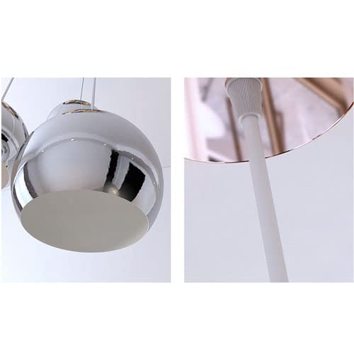 Petite suspension argentée E27 pour optimiser les petits espaces