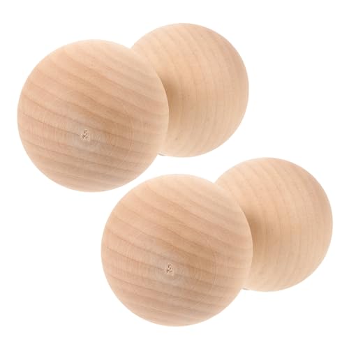 Gogogmee Wooden Bocce Set for Boys and Girls 4pcs Portable Outdoor Croquet Game