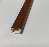 tipos de canaletas para cableado electrico  Canaleta adhesiva para cable eléctrico. Medidas 20 x 10 mm imitación madera de cerezo. Tira de 2 metros