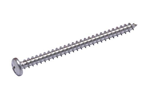 Tornillo para madera Bolt Dropper #10 X 2-1/2" cabeza pan Phillips, acero inoxidable 18-8 (304), paquete de 25 piezas miniatura 6
