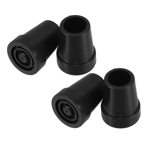 Healeved 4Pcs Slip Walking Stick Caps Durable Replacement Tips for Hiking Poles Crutches and Walking Canes Lightweight and Portable Non Slip Design for Elderly Stability Outdoors