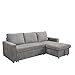 Tolalo 2 w 1 sofa łóżko Cabrio Couch Sleeper 2 Seater, Cabrio Sofa Couch Sleeper z rozkładanym łóżkiem Click Clack Mechanism dla Pokój dzienny, Salon, Sypialnia Oszczędzanie przestrzeni (szary)