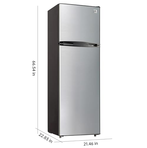 Image of ARCTIC CHEF 10.0 Refrigerator /Freezer-Reversible Door-Frost Free-Transparent Crisper-Adjustable Glass Shelves-PLATINUM, 10 cu ft