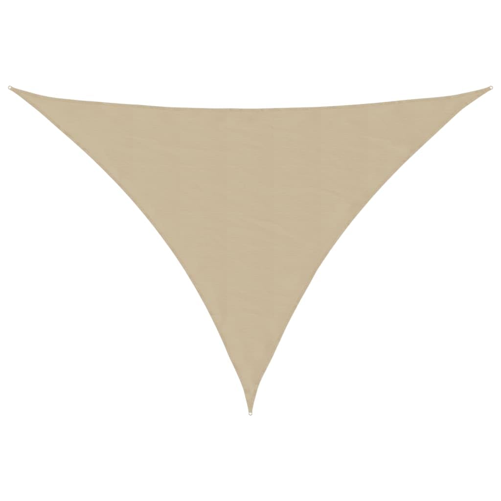 Voile d'ombrage triangulaire beige rideau soleil extérieur et abri de pluie
