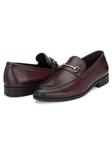 Image of San Frissco Men's Loafers Tan Handcrafted Formal Horsebit Shoes /Slip-on Shoe for Office, Wedding & Parties /Easy to Match Moccasins with Stylish Lightweight and Comfortable