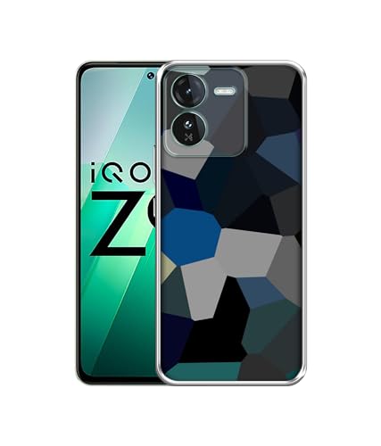 Image of Casotec Mathematical Shape Design Printed Silicon Soft TPU Back Case Cover for iQOO Z9 5G, Multicolor