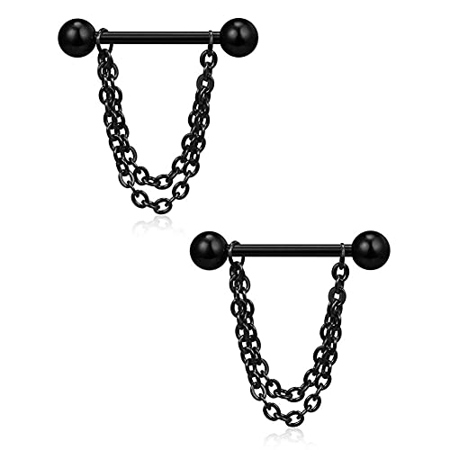 1 paire de piercings de téton percés Cover