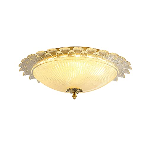 Plafonnier moderne LED or 50cm à éclairage tricolore pour salon et chambre