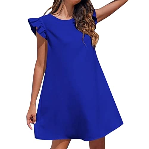 Robe unie au style frais et doux offrant une silhouette amincissante