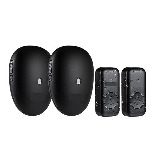 Timbre de casa inteligente M521, sistema de interfono de seguridad inalámbrico, 57 timbres, Control remoto de 100m con botón de puerta alimentado por batería ( Color : 2receiver 2button-B , Size : U/K