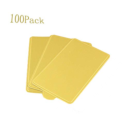 100-Pack Mini Cake Base Boards, Gold Mousse Cake Cardboard Set, Ideal for Dessert Buffet, Wedding, Parties, Catering Supplies (rectangle)