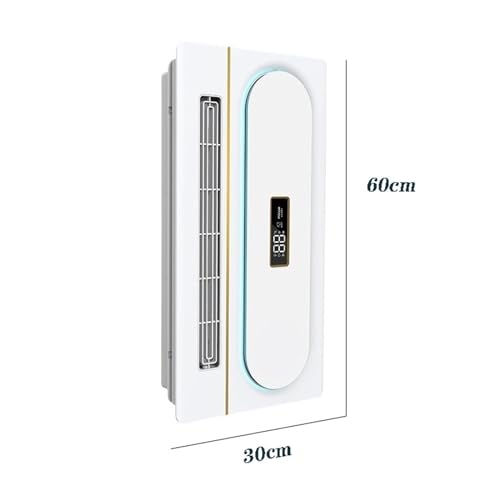 Ventilador extractor de ventilación con luz, calefactor integrado para baño, ventilador potente rectangular de techo miniatura 2