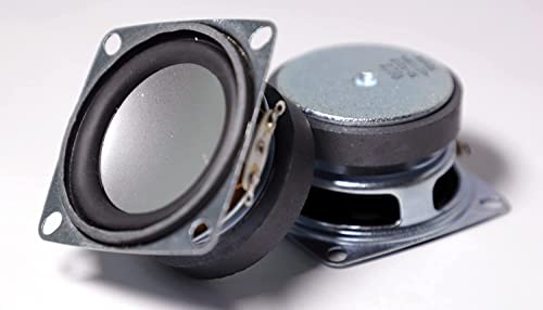 Image of SP Electron Pack of 2 Pcs 4 Ohm 3 Watt 2 Inch Square Silver Cone Subwoofer Speaker for Multipurpose Uses.
