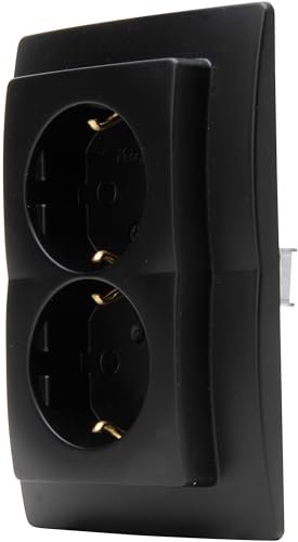 Kopp 927720089 Milano Schutzkontakt-Steckdose, 2-Fach