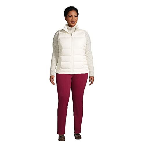 Lands' End Womens Puffer Down Vest Ivory Plus 2X #TOP3