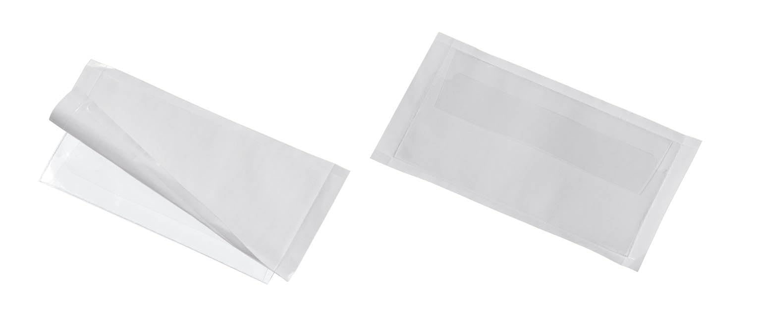 Durable 809219 Kieszonka samoprzylepna Pocketfix Plus (na wizytówki), opak. 10 sztuk, przezroczysta.