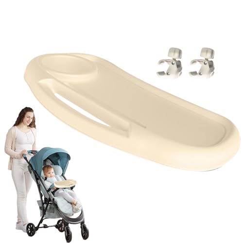 Plateau poussette avec porte-tasse pour nourrir bébé en balade sans rien renverser