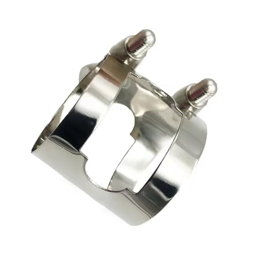 4 PCS of clarinet Ligature Bb clarinet Ligature,Ligature is a clarinet mouthpiece wooden saxophone instrument, silver clarinet Ligature B flat adjustable screw clarinet mouthpiece