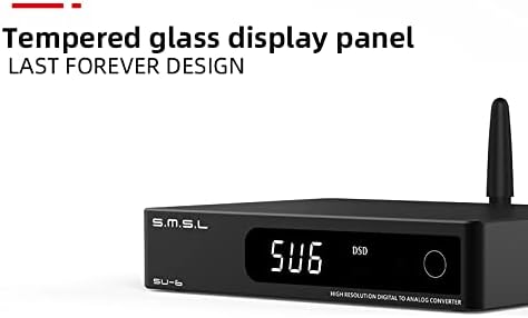 S.M.S.L SU-6 DAC ES9038Q2M XMOS DSD PCM768kHz/32Bit Bluetooth 5.0 LDAC USB Decoder (Black)
