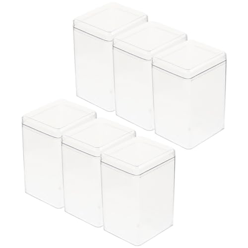 Artibetter Vitrina para Figuras de Acción y Obras de Arte, Caja Organizadora Transparente de Pet, Diseño Altamente Transparente, Paquete de 6 Piezas para Almacenamiento y Exhibición