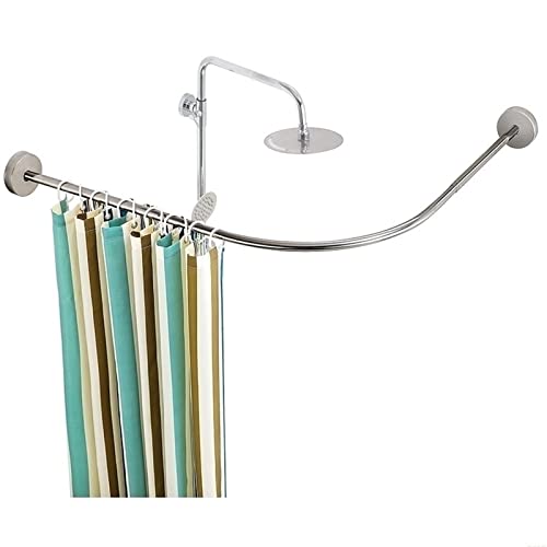 Tringle douche angle salle de bain cabine essayage extensible sans percer