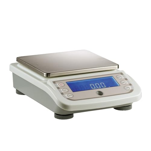 EDEDE Bascula Precision Báscula de Cocina 5000g 0,01g 6000g 4000g 3000g 2000g 1000g 10mg Balanza de Banco de Laboratorio Balanza de Peso en Gramos para Uso doméstico y de Oficina(WA20002Y)
