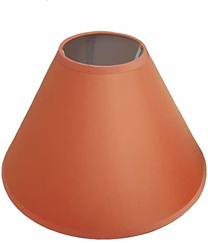 9" 12" 14" Luxury Cotton Textured Hoom Fabric Coolie Light Shade Purpose Table Floor Ceiling Perfect Lighting Practical and Eye Caring Lampshade (14 inch (36 cm), Terracotta)