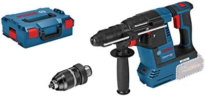 Bosch Professional 18 V System Cordless Hammer Drill GBH 18 V-26 F System (Without Batteries and Charger, Incl. Additional Handle, Depth Stop, Machine Cloth, Interchangeable Chuck SDS Plus, in L-BOXX)