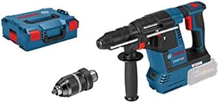 Bosch Professional 18 V System Cordless Hammer Drill GBH 18 V-26 F System (Without Batteries and Charger, Incl. Additional Handle, Depth Stop, Machine Cloth, Interchangeable Chuck SDS Plus, in L-BOXX)