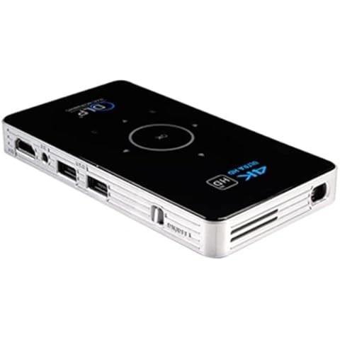 XIAOJUN C6 Mini Projector DLP Portable Android Movie Beamer 4K 1080P Outdoor Smart Home Theater Airplay Miracast Supported (Color : A) Cover