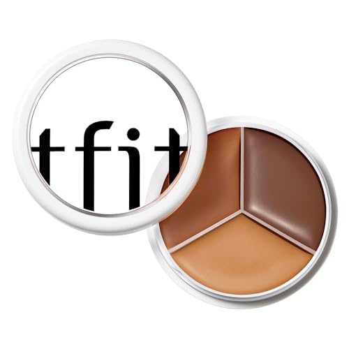 TFIT 3 Color Concealer Cream Palette Full Coverage 0.52 Ounce 05 Deep
