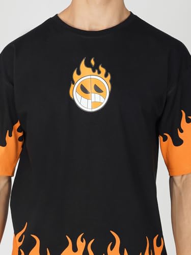 Image of crazymonk One Piece Fire Fist Ace Oversized T-Shirt