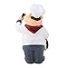 Chef Figurines Vintage Country Resin Figurine Home Restaurant Cafe Tabletop Decor Collectible Gifts(71110-04 Chef Holding Spoon)
