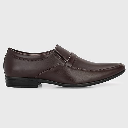 Image of Centrino Mens Formal Shoe |Slip-On Men's Formal Shoe | Stylish Non-Lace Design | Soft Cushioned Insole for Comfort | Perfect for Office & Formal Wear (64046)