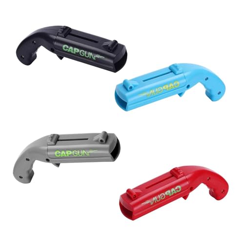 LATRAT 4 pezzi Cap Gun apribottiglie pistola, divertente colpo apribottiglie, regalo di birra per uomini, apribottiglie divertente per feste, bar e casa