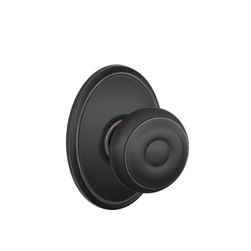 Image of SCHLAGE F10GEO716WKF Wakefield Collection Georgian Passage Knob, Aged Bronze
