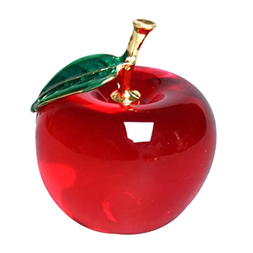 Alipis Crystal Apple Tabletop Decor Crystal Adornment for Her Desktop Adornment Congratulations for Women Car Decor Crystal Decor Crystal Glass Cool Decoration Fruit Halloween